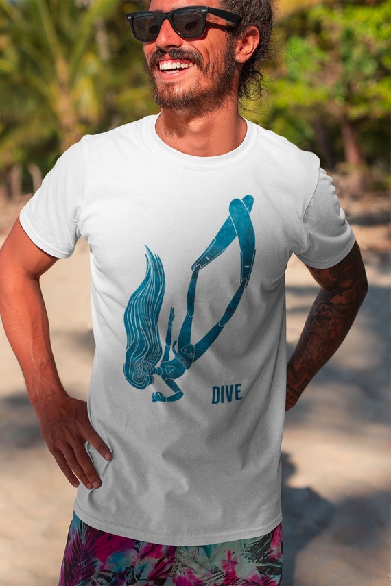 Spearfishing T Shirt Freediving T-Shirt Free Diving Tee Spearfishing T Shirt Freediving T-Shirt Free Diving Tee