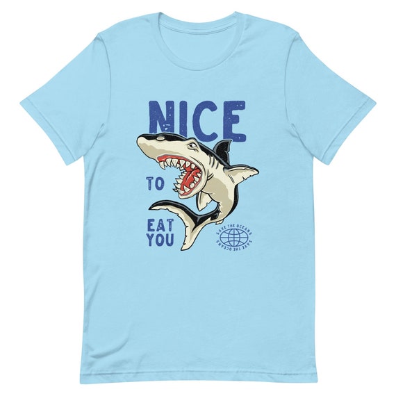Funny Shark T-shirt, Vintage Style Shirt, Shark Shirt, Nice to Eat