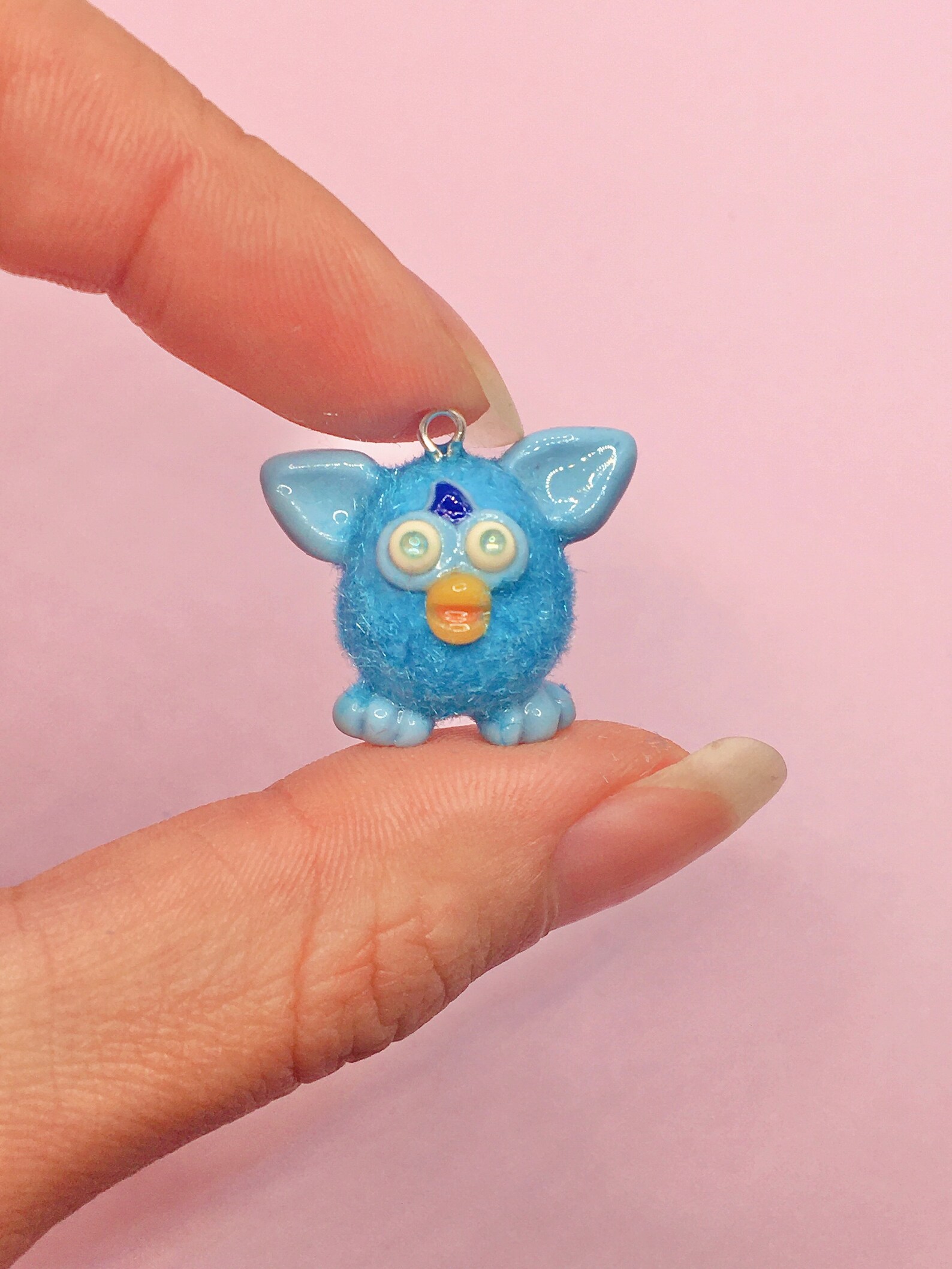Mini Furby Customizable Fuzzy Charm Keychain with Etsy