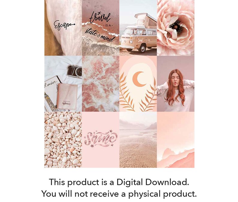 Pink Rose Gold Wall Collage Kit, Updated Feb 2021 DIGITAL DOWNLOAD Etsy