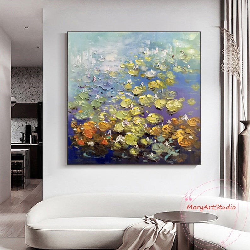 Claude Monet Painting Water Lilies Oil Paintings on Canvas Art Lotus ...