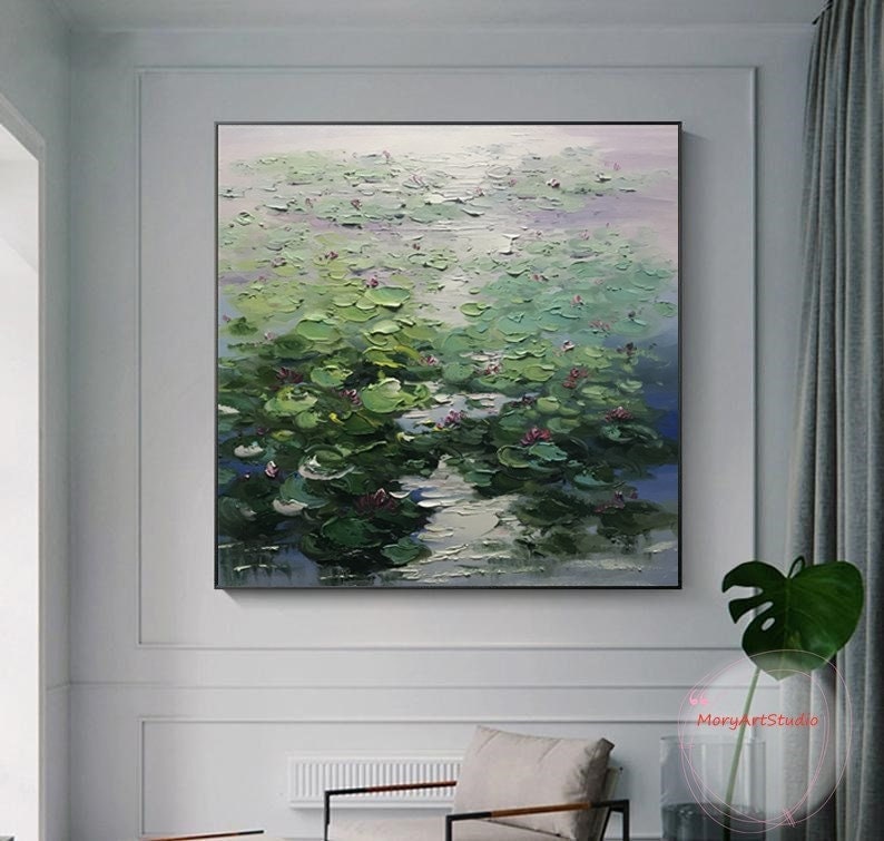 Claude Monet Painting on Canvas Art Water Lilies Oil Paintings Original ...