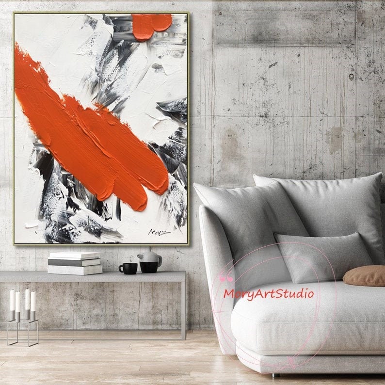 Large Abstract Wall Art Hand Painted Abstract Oil Painting on Etsy