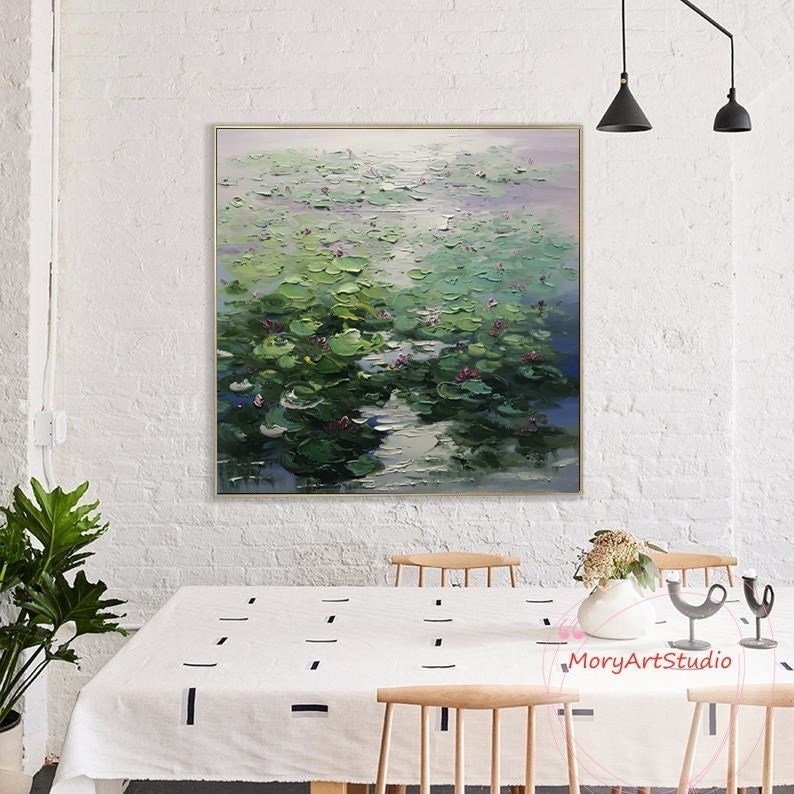 Claude Monet Painting on Canvas Art Water Lilies Oil Paintings Original ...