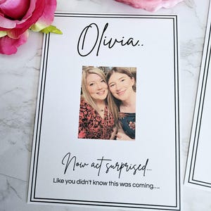 Cartão de proposta de madrinha de casamento, madrinha de casamento, florista, ocasião especial personalizada