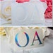 Iron on Initials Personalised Vinyl Sticker HTV for Fabric Tag T-shirts ...
