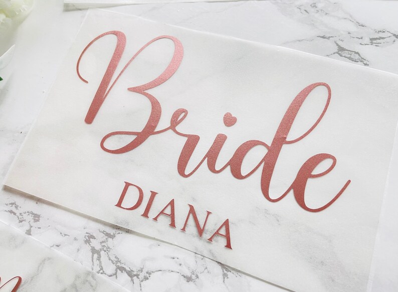 Iron on Vinyl Names Wedding Personalised Dressing Gowns Etsy UK