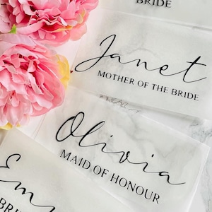 Iron on Vinyl Names Wedding Hen Personalised Dressing Gowns Slippers Face Masks T-shirts etc Custom made Bride Maid of honour Bridesmaid