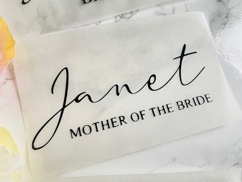 Iron on Vinyl Names Wedding Hen Personalised Dressing Gowns Etsy UK