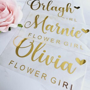 Personalised Wedding Iron On Vinyl Decal: Bridal Party Gifts