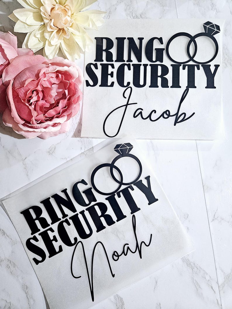 Ring Security Sticker, Iron on OR Sticky Vinyl for Plastic, Wood, Glass ...