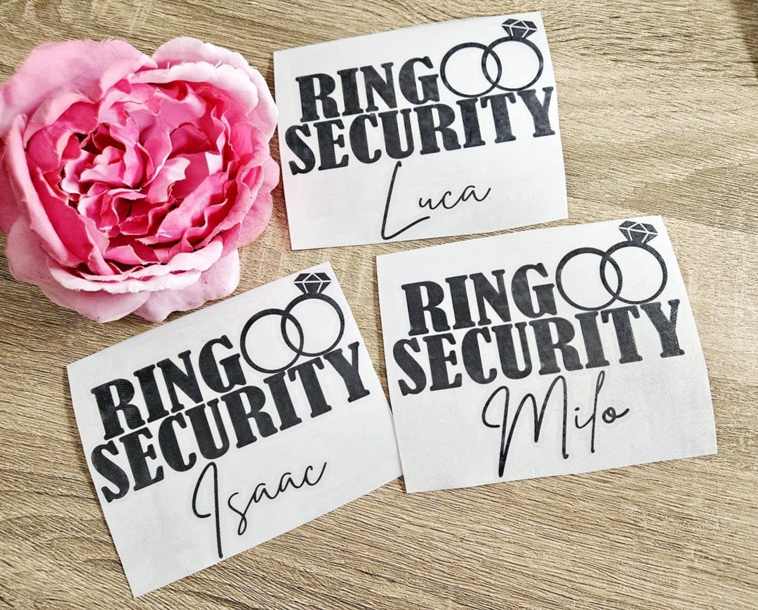 Ring Monitoring System Sticker Ring Security Sticker, Iron on OR Sticky Vinyl for Plastic, Wood, Glass ...