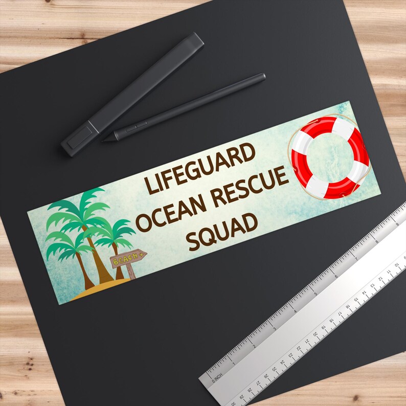 Water Rescue Sticker Lifeguard Ocean Rescue Squad Bumper Sticker - Etsy