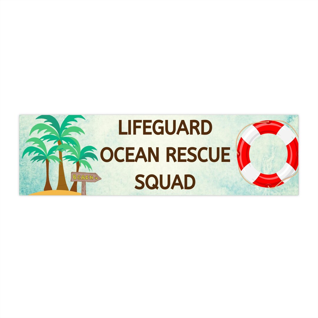 Water Rescue Sticker Lifeguard Ocean Rescue Squad Bumper Sticker - Etsy