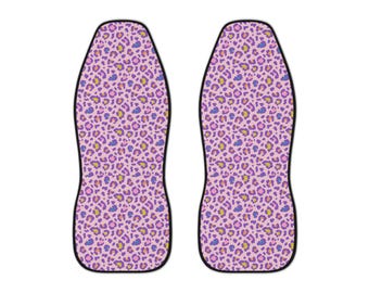 Pretty in Pink Leopard Print Car Seat Covers