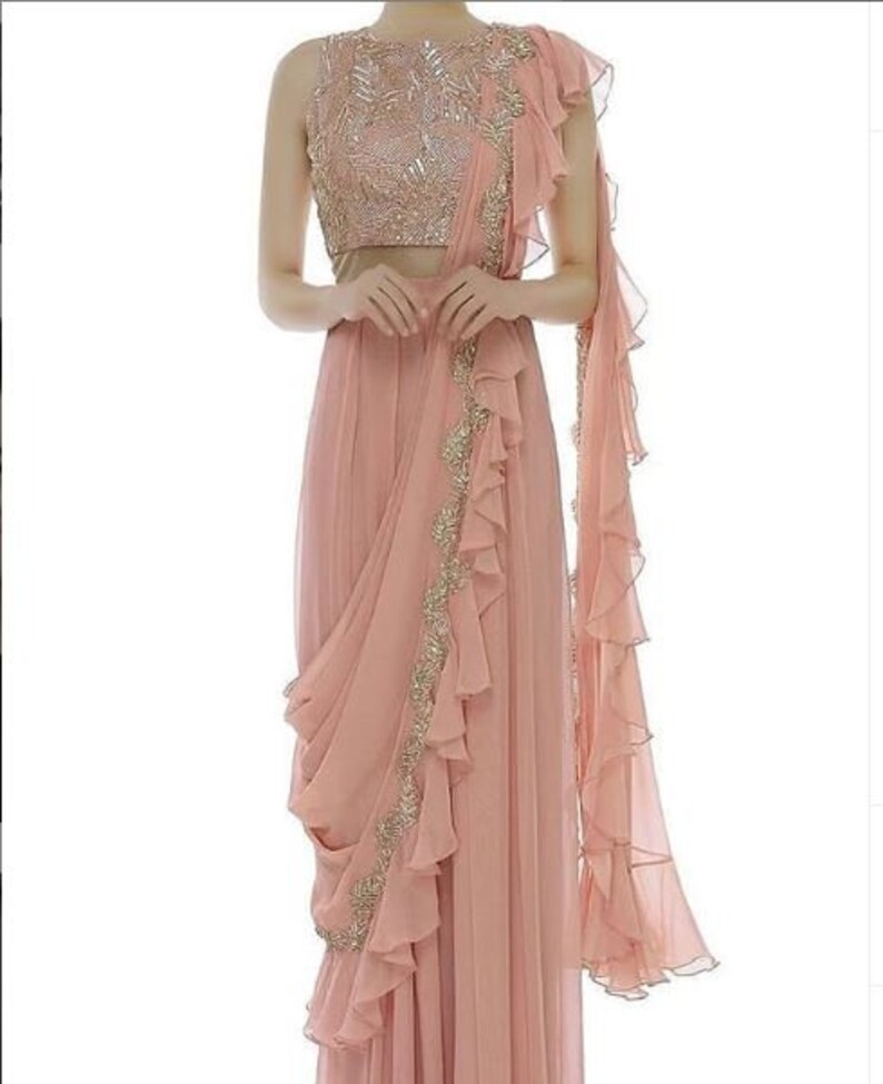 readymade gown saree