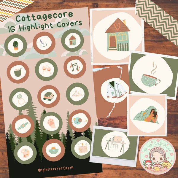 Cottagecore Instagram Highlight Story Cover Icons Earthtone Theme Cozy Images