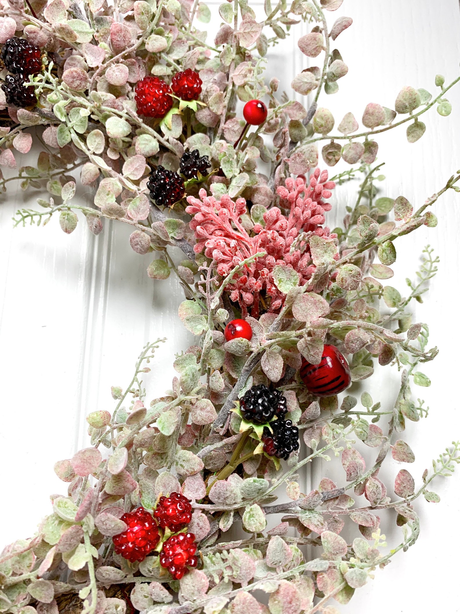 Extra large Luxury berry Wreaths Front Door wreath Elegant Etsy