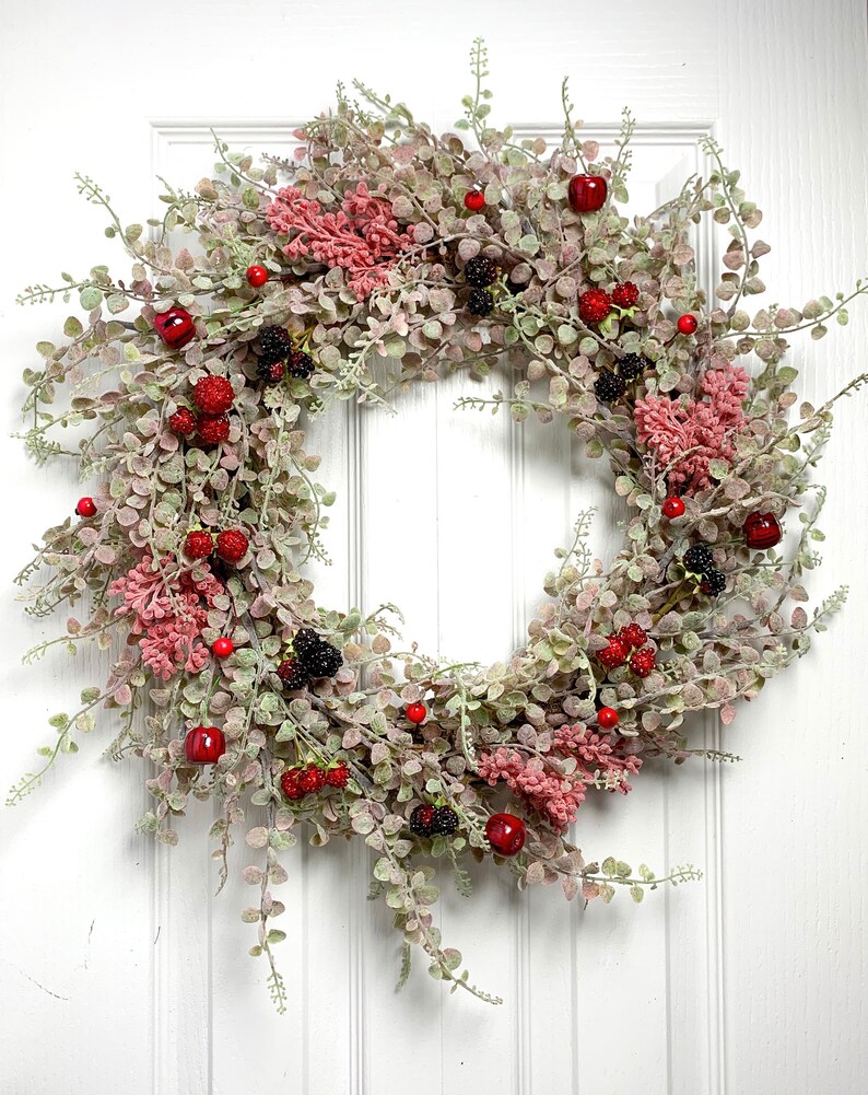 Extra large Luxury berry Wreaths Front Door wreath Elegant Etsy