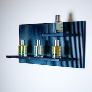 Estante flotante de pared retro: estante para perfumes impreso en 3D o para propagación, decoración moderna para el hogar Hypebeast en colores llamativos, borde