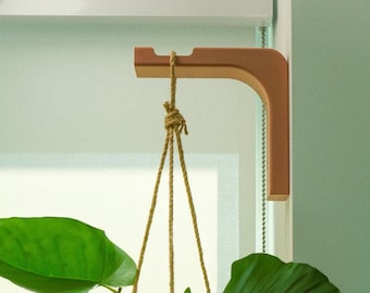 Minimal Modern Hanging Planter Wall Hook, Macrame Plant Hanger Hook, Eco-Friendly Indoor Plant Holder, Boho Plant Wall Cottagecore Decor