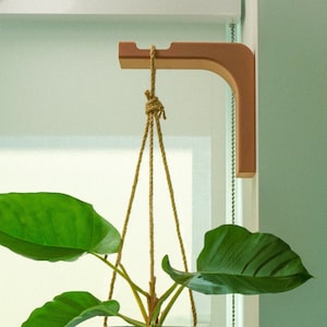 Minimal Modern Hanging Planter Wall Hook, Macrame Plant Hanger Hook, Eco-Friendly Indoor Plant Holder, Boho Plant Wall Cottagecore Decor