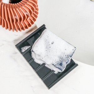 Soap Dish, Draining Soap Dish Dispenser for Bathroom or Kitchen, Sponge Holder, Modern Bathroom Accessories, Soap Bar, Kitchen