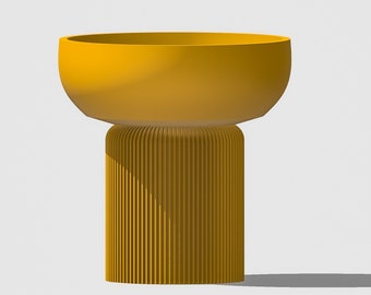 Pedestal Plant Pot Unique, 3D Printed Planter, Planter with Drainage, Minimal Decor, 4 5 6 7 8 Inch Plant Pots, Original Innovative Design