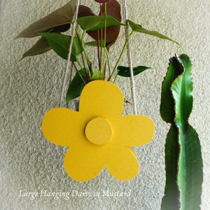 3D gedruckter Blumentopf, Gänseblümchen Blumentopf, einzigartiges Geschenk, Retro Wohnkultur, Wandtopf Boho