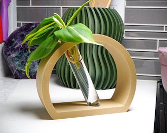 Circle Propagation Station, 3D Printed Object for Desk, Bookshelf Decor, Coquette Room Decor, Low Light Plants Cuttings