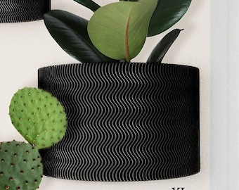 Ripple Wall Planter, Indoor Hanging Plant Pot, Unique Gift, 3D Printed Planter, Cute Aesthetic, Modern Home Decor, Wall Planter Boho