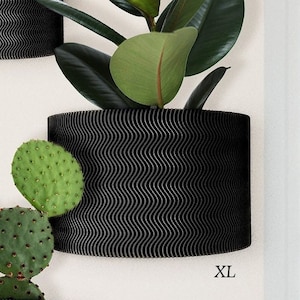 Ripple Wall Planter, Indoor Hanging Plant Pot, Unique Gift, 3D Printed Planter, Cute Aesthetic, Modern Home Decor, Wall Planter Boho