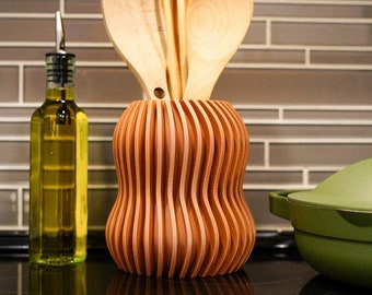 Unique Kitchen Utensil Holder and Organization, 3D Printed Crock, Gift ideas for Kitchen Storage, New Housewarming Gift