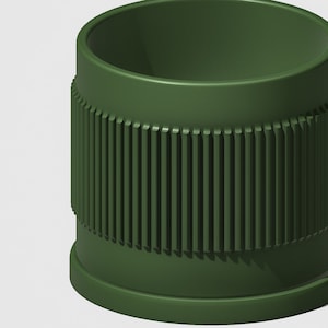 Modern Fluted Planter with Drainage Tray – 3D Printed Plant Pot for Indoor Plants, Eco-Friendly Succulent Pot, Boho or Minimalist Home Decor