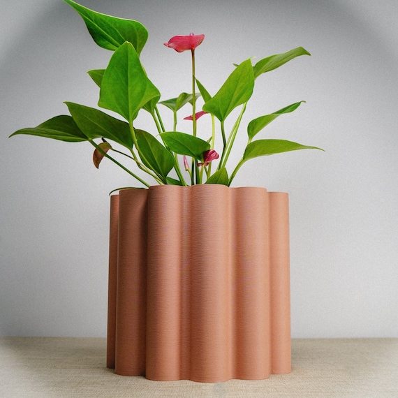 Funky Plant Pot in Matte Terracotta Red, Mid Century Modern Pots With  Drainage and Saucer, Succulent, House Plant Planter, Cottagecore Decor -  Etsy Israel