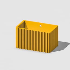 Ribbed Wall Planter, Indoor Hanging Planter, Unique Gift, 3D Printed Planter, Cute Aesthetic, Modern Home Decor, Rectangle Wall Plant Pot