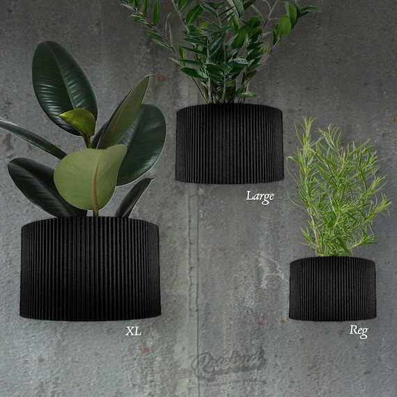 Half Moon Ribbed Wall Planter  Stylish, Durable, Eco-Friendly, Modern Design, Indoor & Outdoor Use, Multiple Sizes & Colors, Space-Saving, Vertical