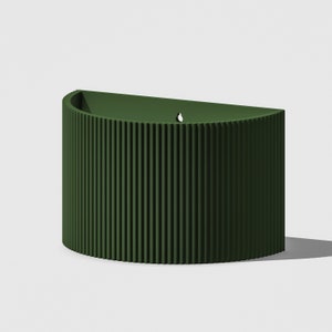 Indoor Hanging Planter, Ribbed Wall Planter, Unique Gift, 3D Printed Planter, Cute Aesthetic, Modern Home Decor, Wall Plant Pot Boho