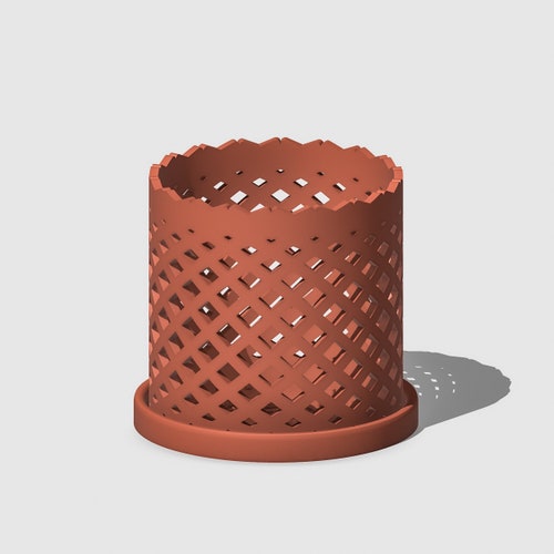 Unique Orchid Pot, Plant Pot with Drainage and Saucer, 3D Printed Planter, Terracotta Lightweight Plant Pot, Philodendron