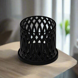 Orchid Pot, Unique Plant Pot with Drainage Holes and Saucer, 3D Printed Planter, Cute White Planter Pot, Modern Home Decor VERITAS image 8