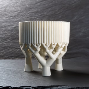 Unik godis- och fruktskål, 3D-printad "fånga allt", piedestalorganisatör, moderna maximalistiska gåvor från mitten av århundradet, Cottagecore, Verdant