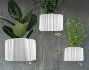 Indoor Hanging Planter, Ribbed Wall Planter, Unique Gift, 3D Printed Planter, Cute Aesthetic, Modern Home Decor, Wall Plant Pot Boho