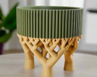 Unique Succulent Planter Stand, 3D Printed Pedestal Pot, Modern Plant Decor, Cottagecore Gifts, Verdant Fruit Bowl