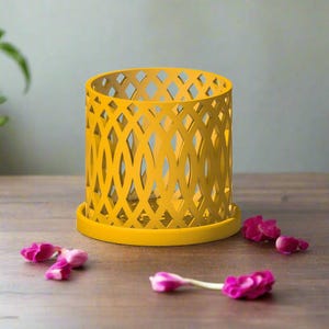 Orchid Pot, Unique Plant Pot with Drainage Holes and Saucer, 3D Printed Planter, Cute White Planter Pot, Modern Home Decor VERITAS image 7