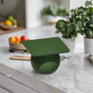 Indoor Plant Stand, Water Drip Tray Saucer Stand, Unique Aesthetic Indie Room Decor End Table, Lightweight Sturdy Stool for Plants, Ball