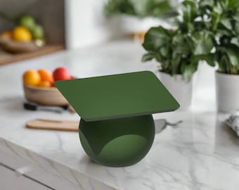 Indoor Plant Stand, Water Drip Tray Saucer Stand, Unique Aesthetic Indie Room Decor End Table, Lightweight Sturdy Stool for Plants, Ball