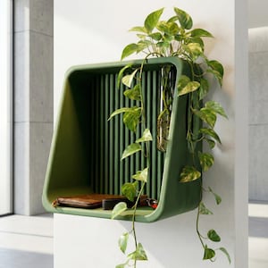 Floating Wall Shelves, Mid-Century Modern Home Decor, 3D Printed Propagation or Reed Diffuser Shelf, Wall Shelf Catchall, Entryway Decor