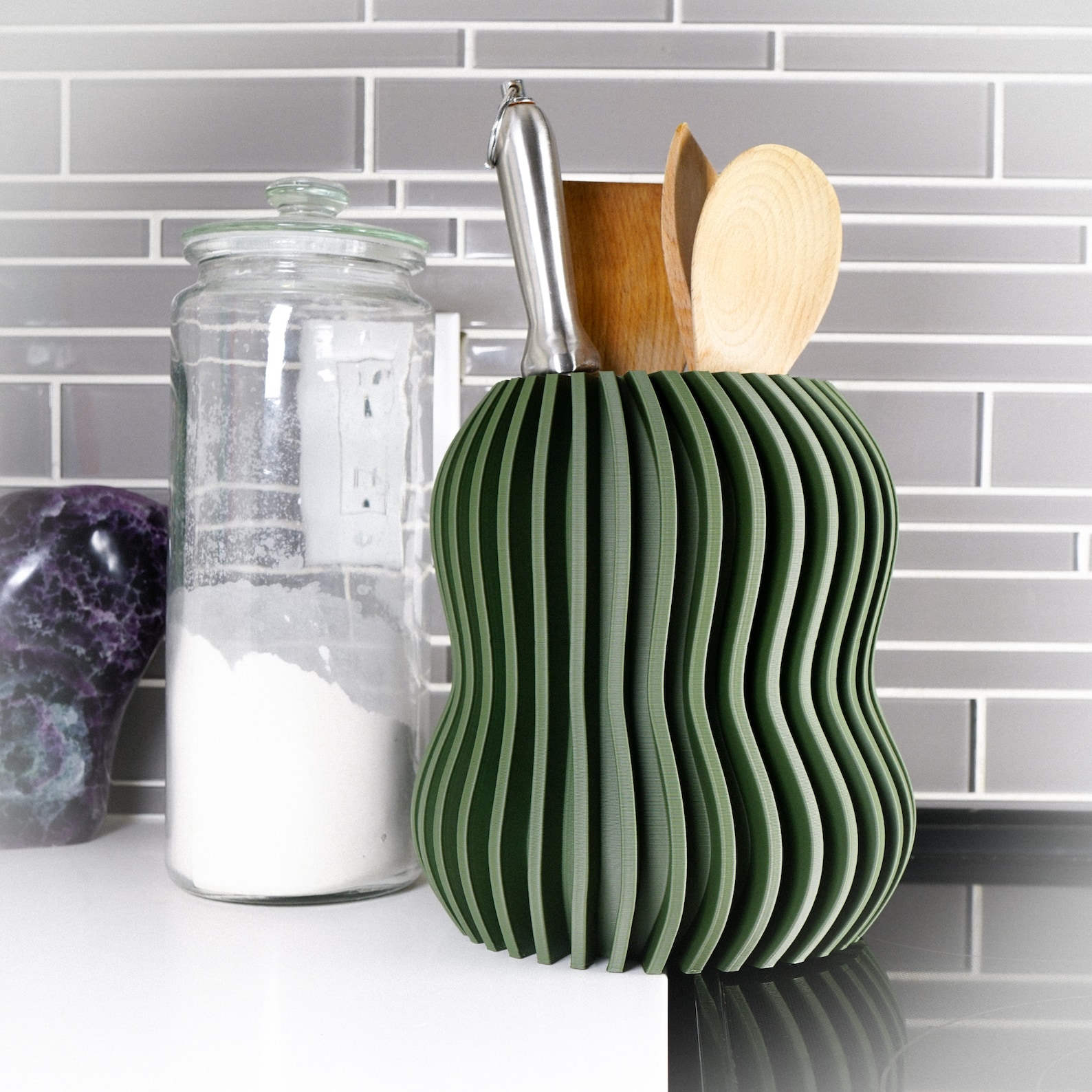 Unique Kitchen Utensil Holder and Organization, 3D Printed Crock, Gift ...
