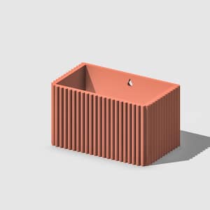 Ribbed Wall Planter, Indoor Hanging Planter, Unique Gift, 3D Printed Planter, Cute Aesthetic, Modern Home Decor, Rectangle Wall Plant Pot