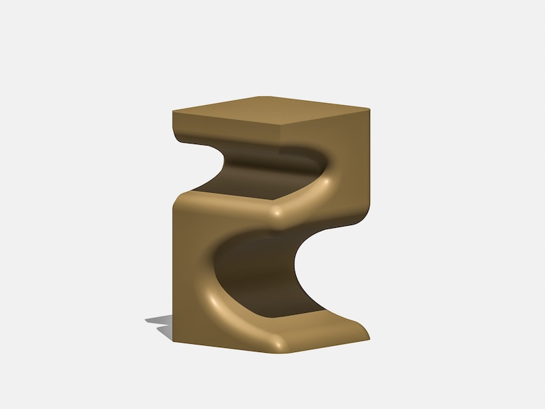 Pu&ograve; includere: Un tavolino laterale moderno e scultoreo in un caldo colore beige neutro. Il tavolo ha un piano e una base quadrati, con un design unico e fluido con intagli curvi sui lati. Il tavolo misura circa 46 cm di altezza.